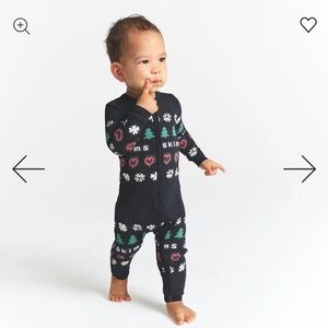 SKIMS Black Festive Kids Footie